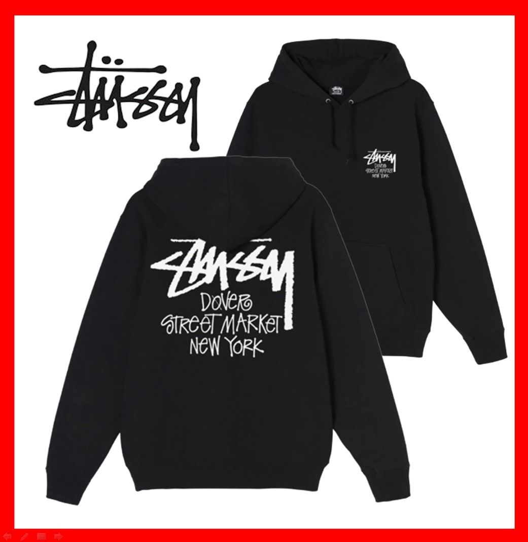 人気☆【STUSSY】☆Stussy Stock DSM New York Hoodi.e Black (STUSSY