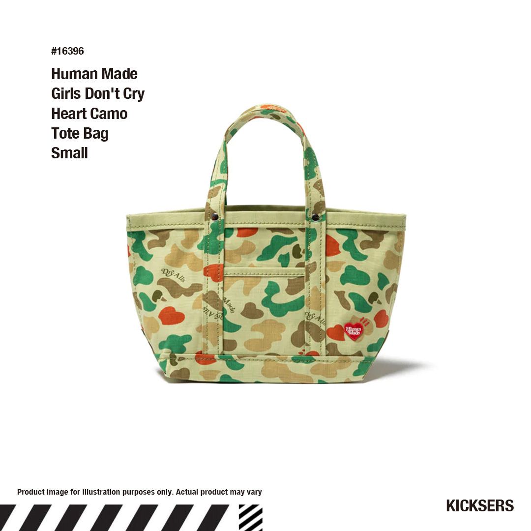Human Made Girls Don't Cry Tote S ハートカモトートバッグ (Girls