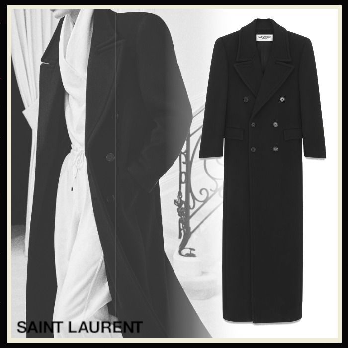 Saint Laurent 23FW《オーバーサイズコート》黒 ウール DHL 直営