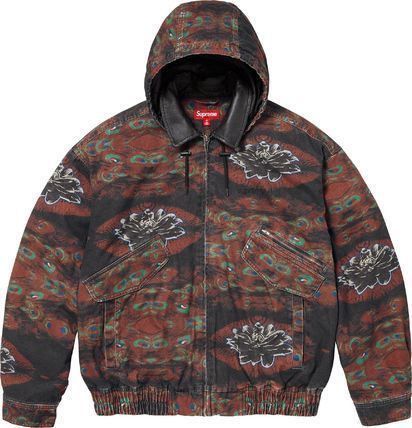関税込 23AW 立ち上げ Supreme LEATHER COLLAR UTILITY JACKET
