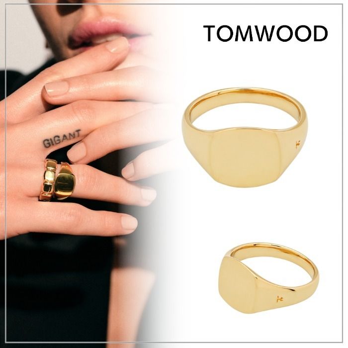 光沢感】Tom Woodトムウッド ミニシグネットリングゴールド (Tom Wood