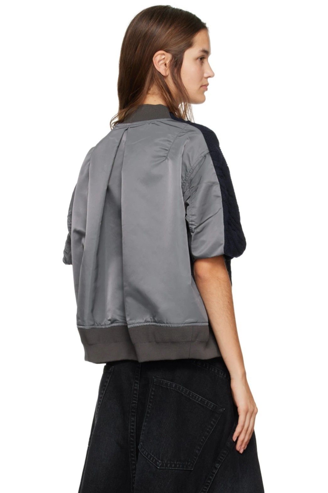 ◇関税込◇*sacai*ナイロンツイル ミックスニット プルオーバー (sacai