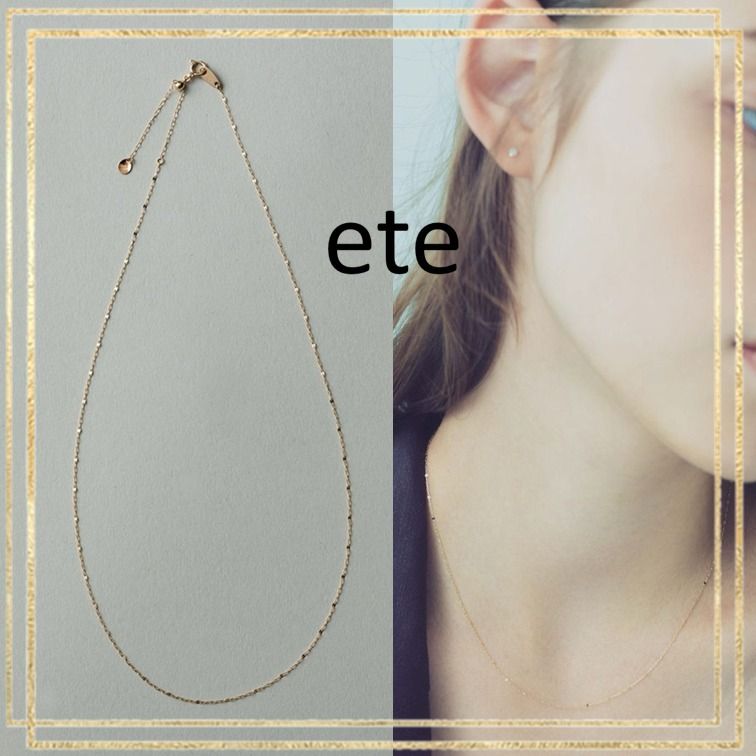 ete ネックレス K10YG ペタルチェーン ゴールド ギフト 国内発送