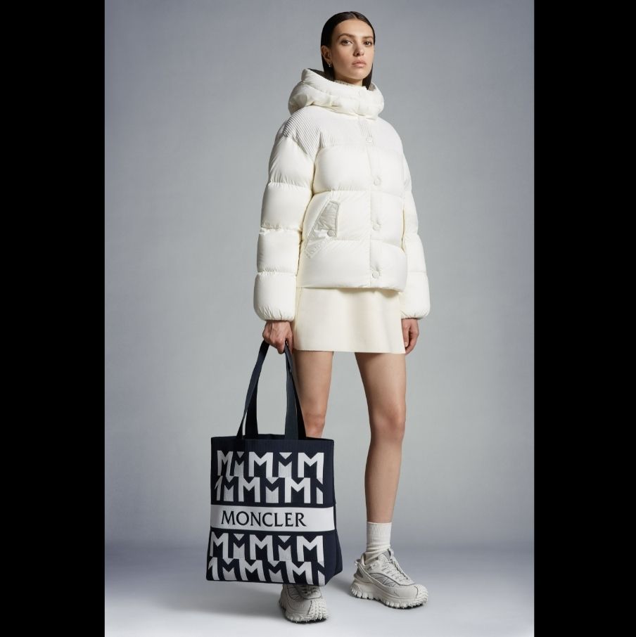 MONCLER】Monogram トートバッグ モノグラム柄 ニット ロゴ (MONCLER