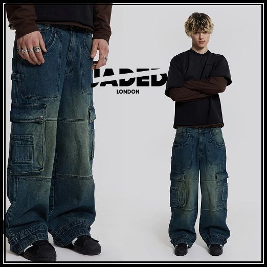 英国発◇JADED LONDON◇SANDBLAST MONSTER CARGO JEANS ジーンズ