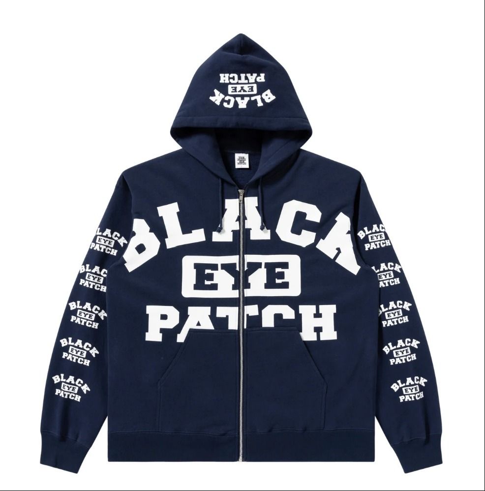 国内即発【BlackEyePatch】COLLEGE LOGO ZIP HOODIE全2色