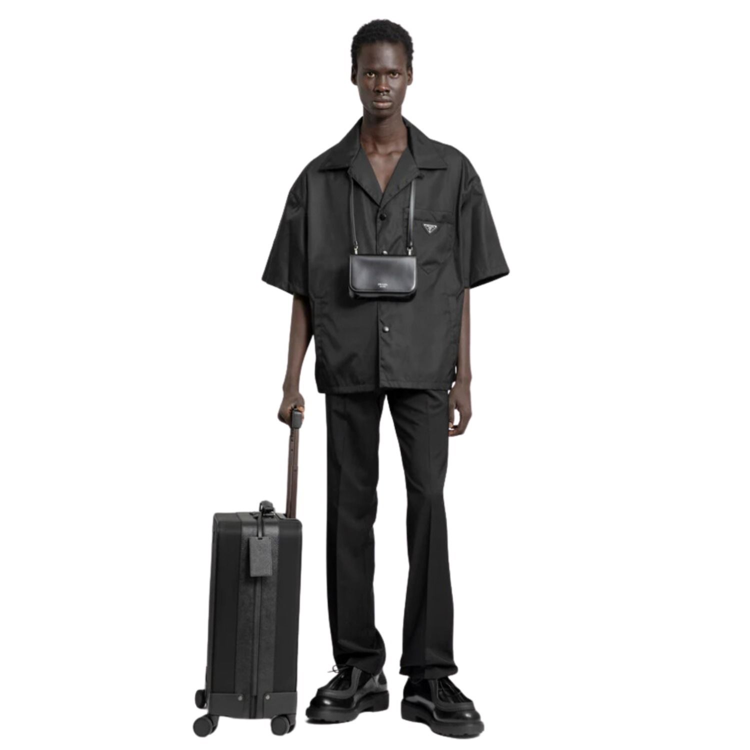 PRADA プラダ ロゴ Travel トラベルホイール Bag バッグ (PRADA/スーツ