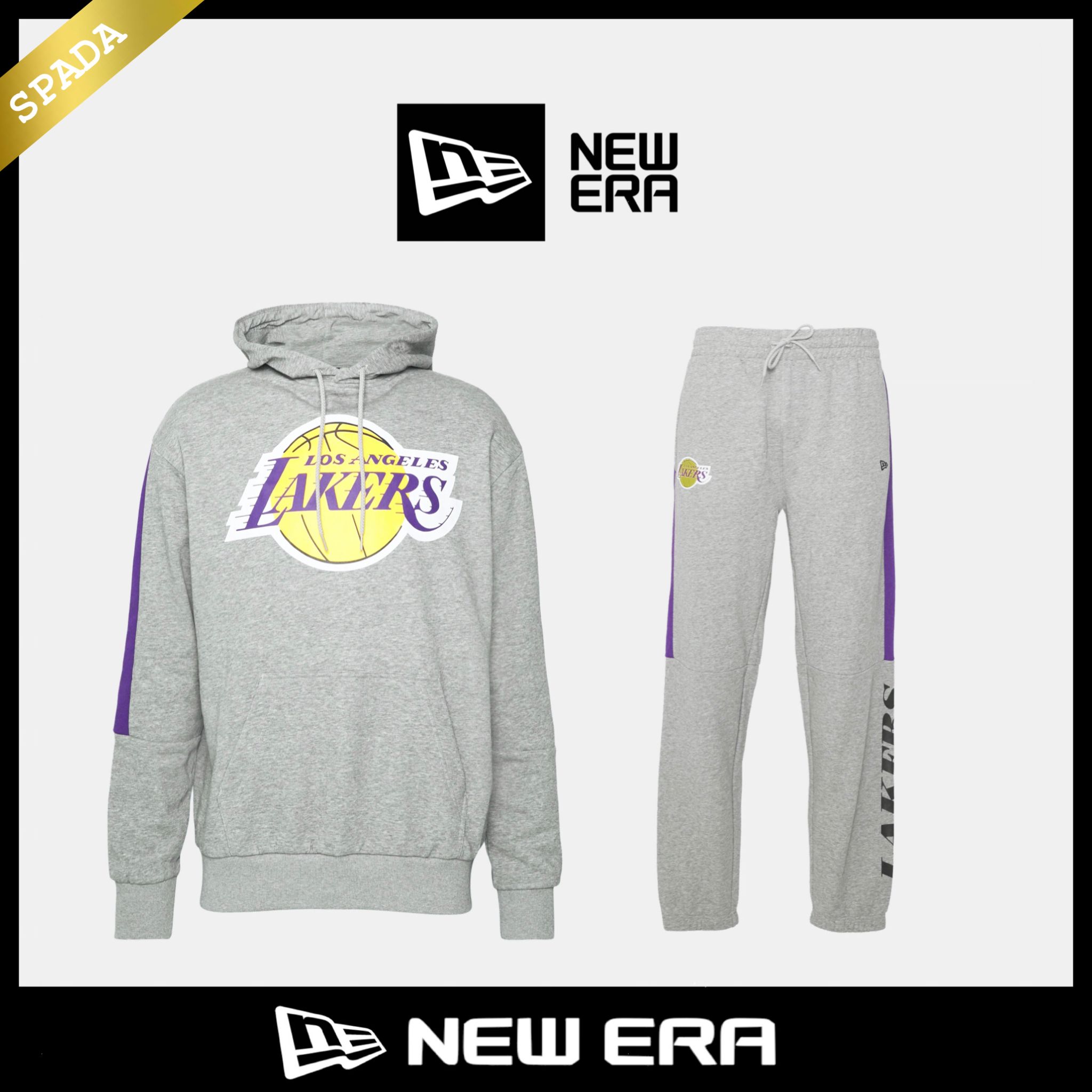 New Era】LA レイカーズ セットアップ グレー / 送料無料 (New Era
