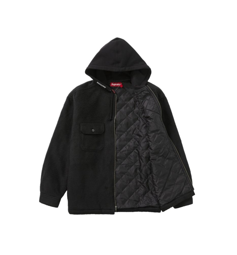 ☆23AW WEEK11☆Supreme Fleece Zip Up Hooded Shirt (Supreme
