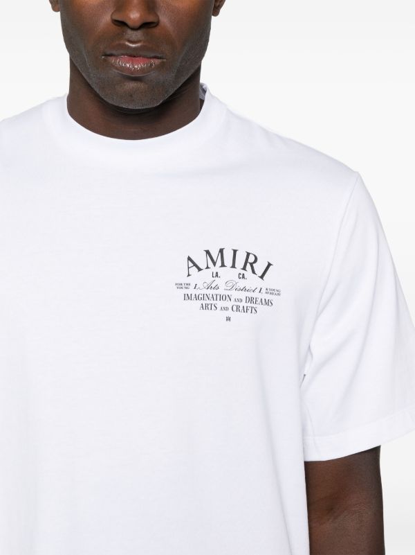 AMIRI logo-print Cotton T-shirt | White | FARFETCH UZ