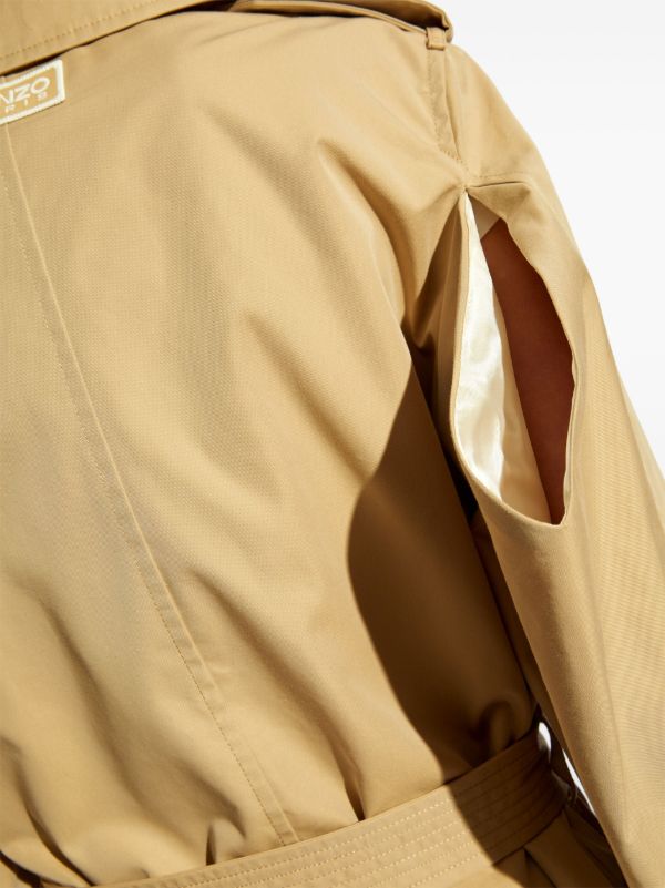 Kenzo カットアウト トレンチコート | ニュートラル | FARFETCH JP