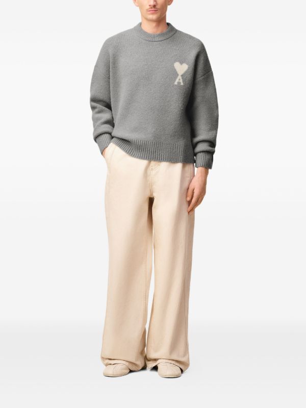 AMI Paris Ami De Coeur セーター | グレー | FARFETCH JP
