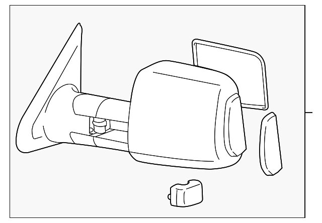 2007-2021 Toyota Right Outer Door Mirror Assembly Tundra | Sparks