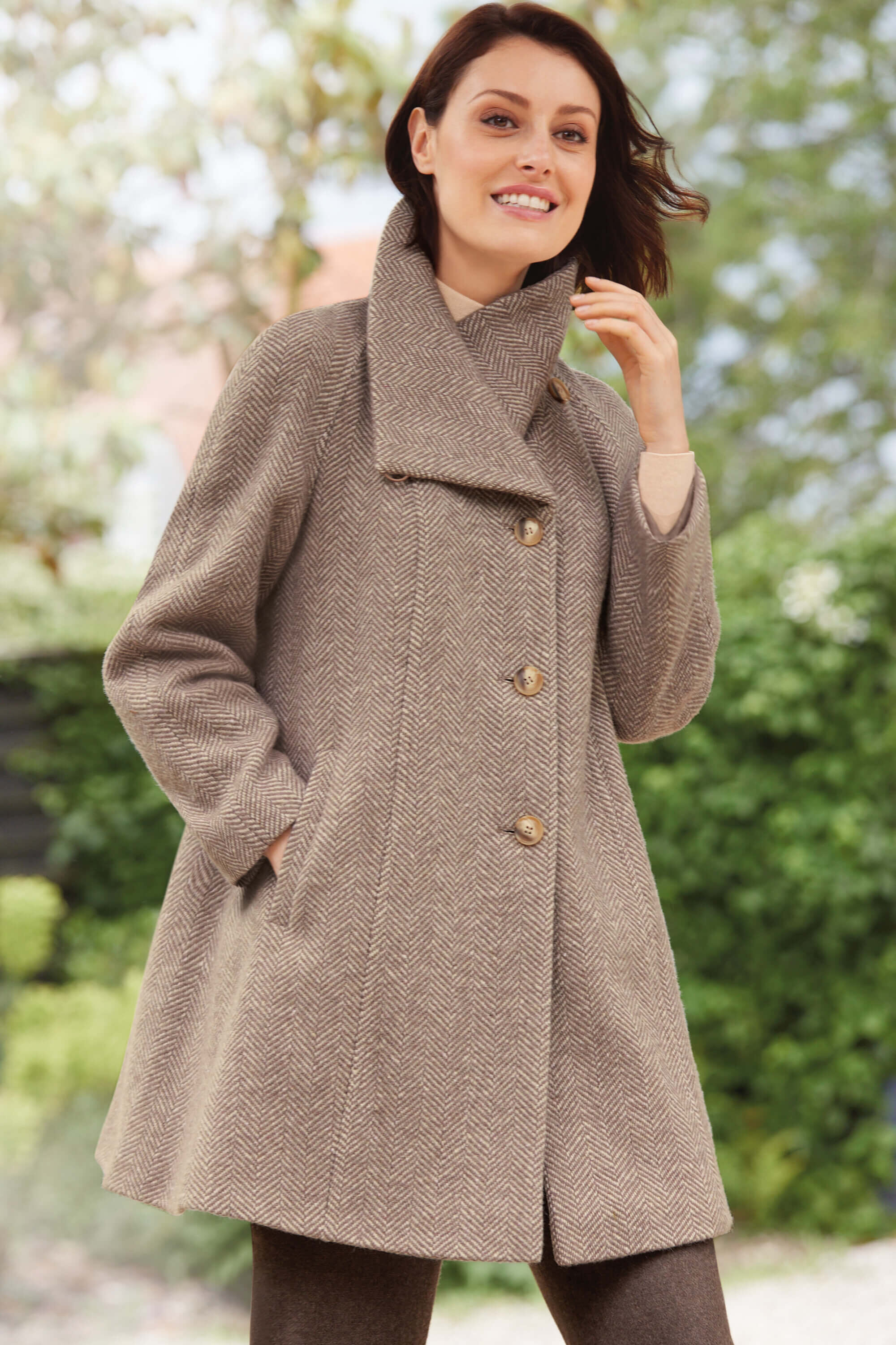 Herringbone swing coat | HQ650 | Not Available | Cotswold Collections