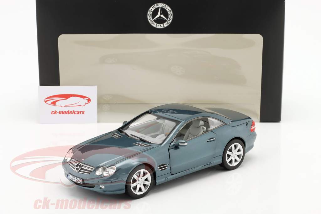 Norev 1:18 Mercedes-Benz SL 500 (R230) year 2001-2006 topaz blue