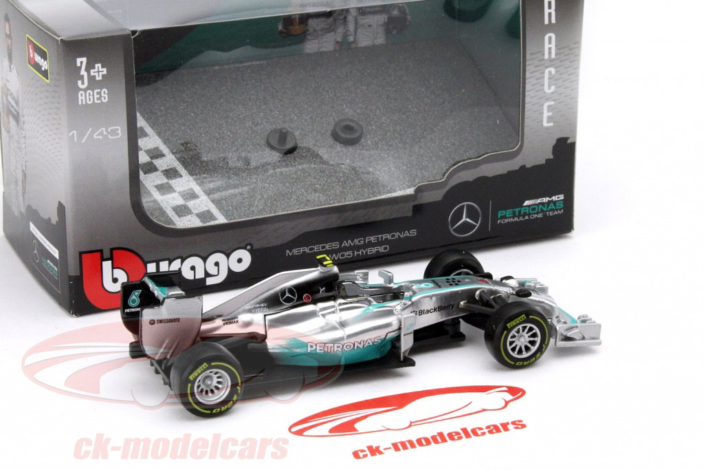 Bburago 1:43 Nico Rosberg Mercedes F1 W05 Hybrid #6 formula 1 2014