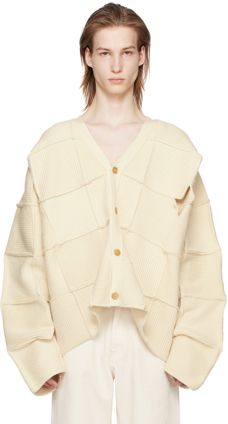 YOKE Blue Silk Kid Mohair Wool Buttoned Cardigan YOKE