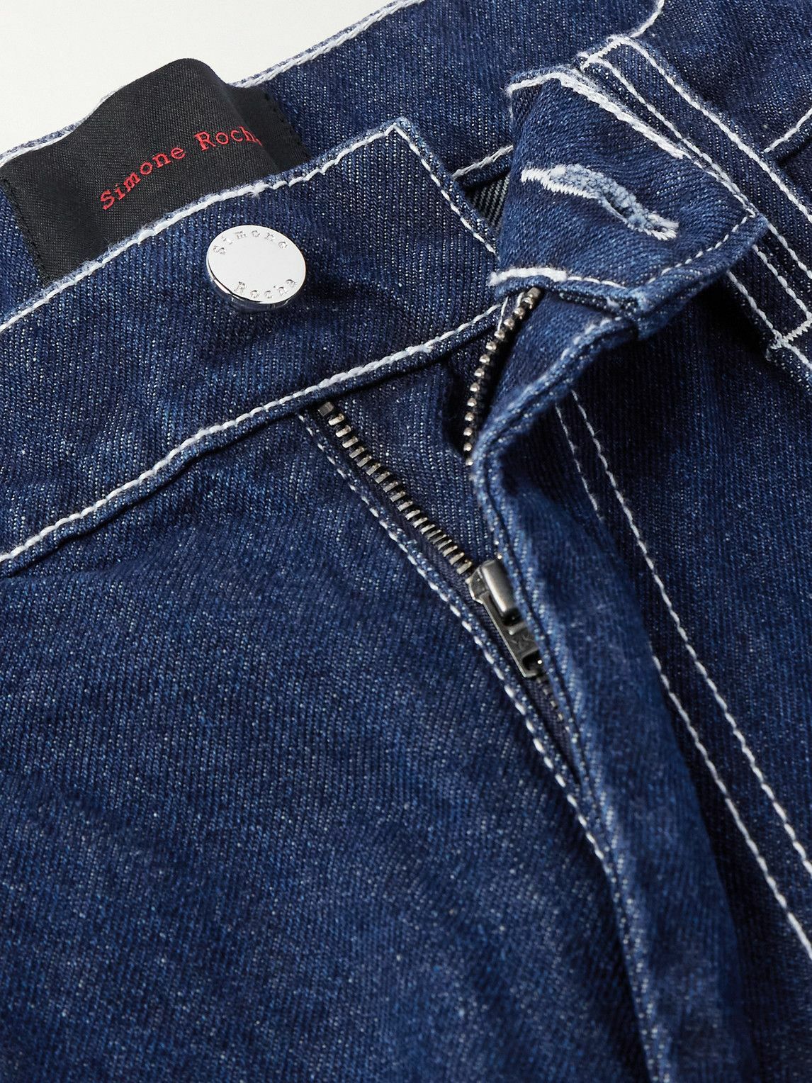 Simone Rocha - Puddle Wide-Leg Pleated Crystal-Embellished Jeans