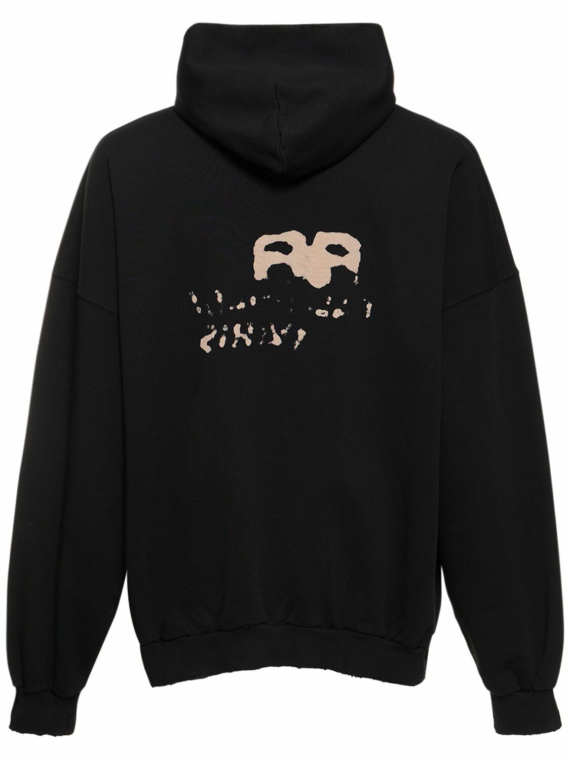BALENCIAGA Hand Drawn Bb Icon Cotton Hoodie Balenciaga
