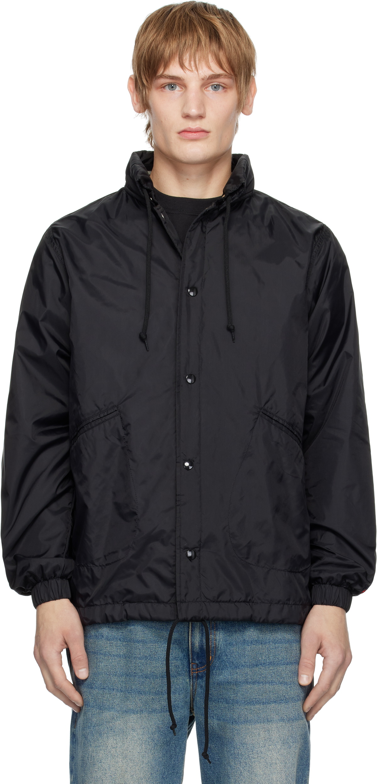 Noah Black Hooded Coaches Jacket Noah NYC