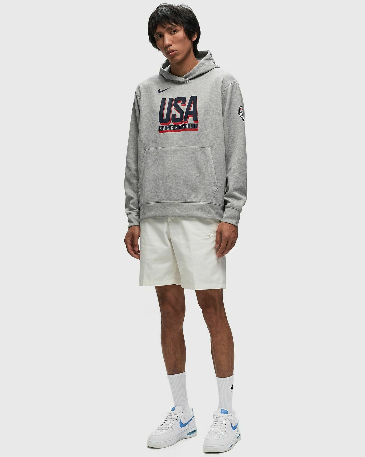 Nike Team Usa Basketball Practice Hoodie Olympics 2024 Grey