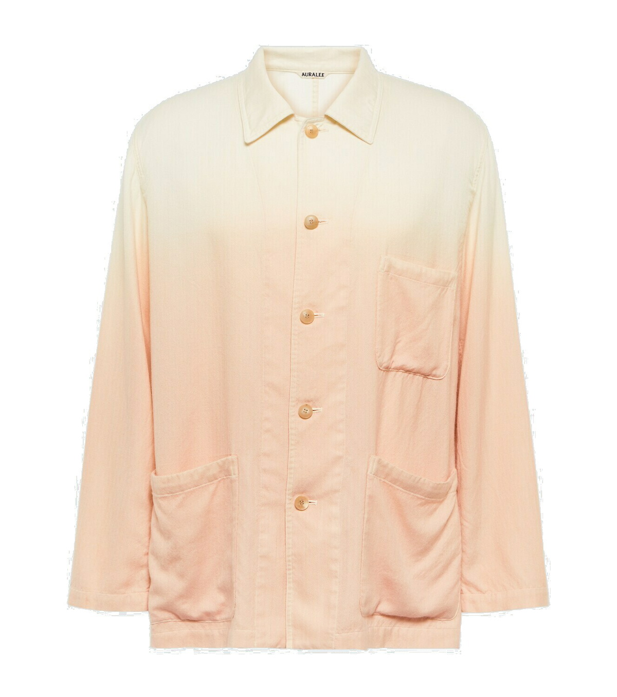 Auralee Men's Finx Corduroy Shirts in Red/Brown Auralee