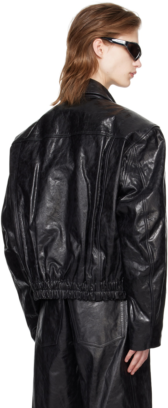 Alexander Wang Black Belted Leather Jacket Alexander Wang