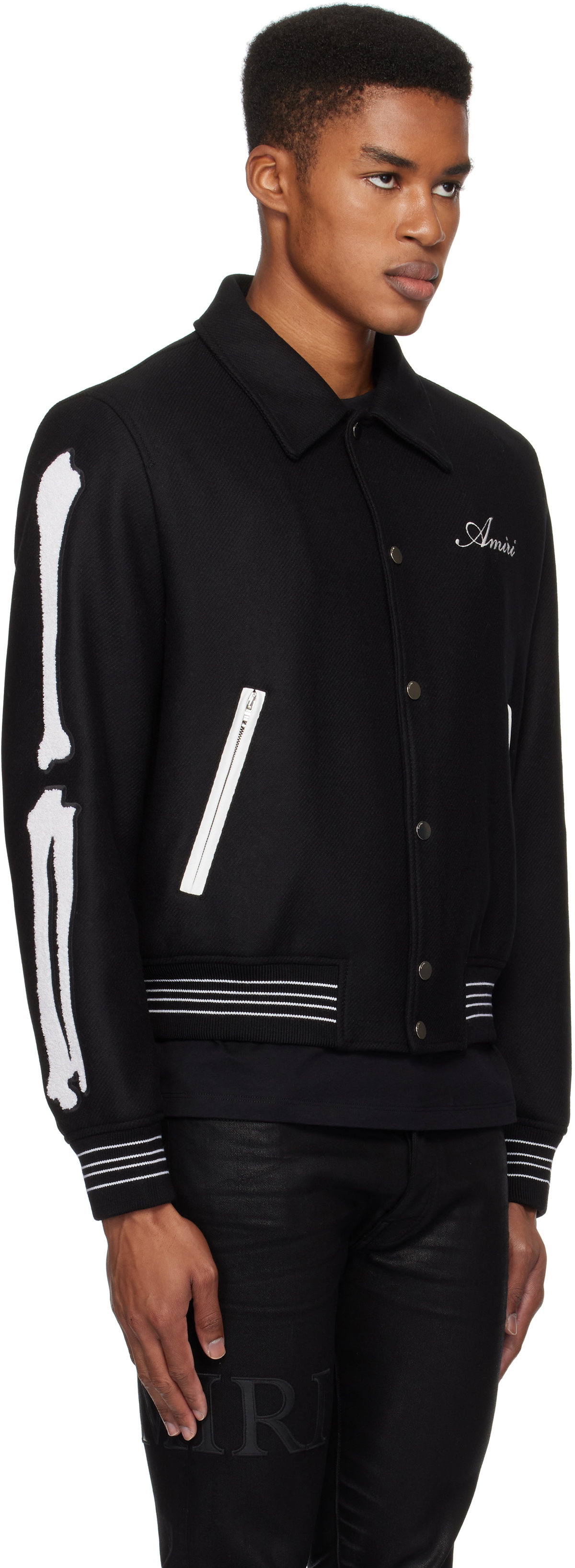 AMIRI Black Bones Bomber Jacket Amiri
