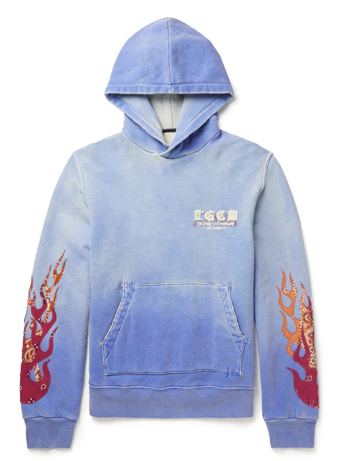 AMIRI - TGCW Embellished Distressed Supima Cotton-Jersey Hoodie