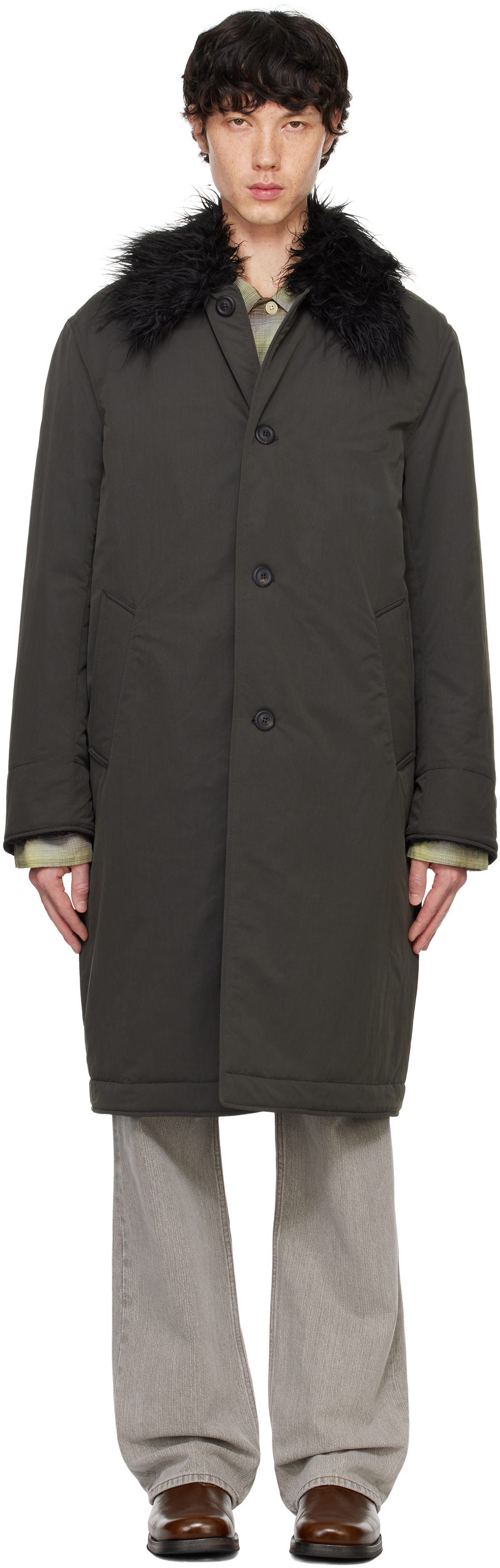 OUR LEGACY Khaki Polar Coat Our Legacy