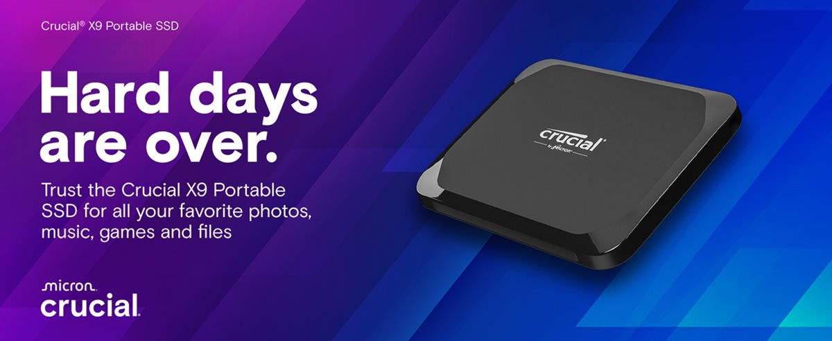 Crucial X9 2TB Portable SSD - Up to 1050MB/s Read - PC and Mac