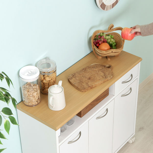 ミニキッチンカウンター KC-8073 ホワイト 幅800×奥行280×高さ700mm