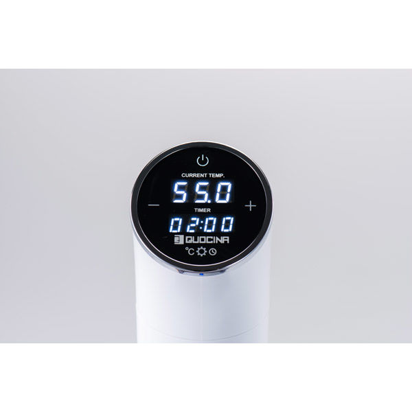 クオシナ 低温調理器 ホワイト 真空調理 防水 LEDタッチパネル FSV-300