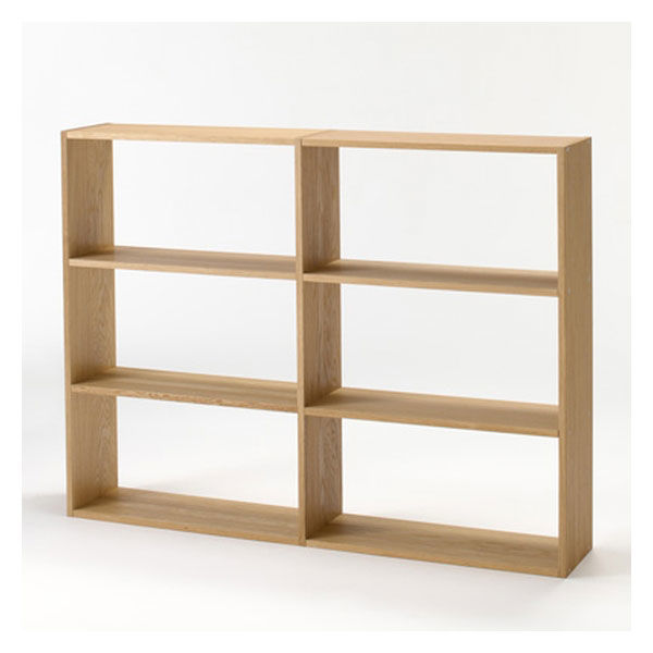 無印良品 スタッキングシェルフ ワイド 追加3段 オーク材 幅79.5×奥行
