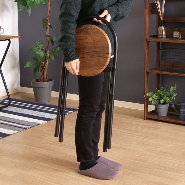 不二貿易 折りたたみテーブルチェアセット 83439 ブラウン 19359 1