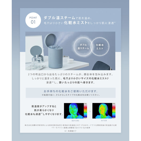 SALONIA（サロニア） ピュアブライトスチーマー ベージュ フェイス