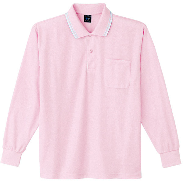 自重堂 制服百科 吸汗速乾長袖ポロシャツ ピンク LL 85264（直送品
