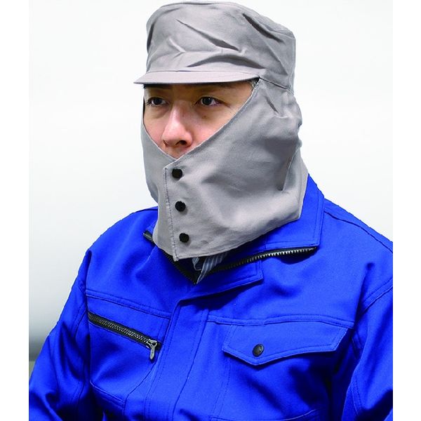 日本光器製作所 溶接頭巾 天丸グレー1号 特大 211-1004-1（直送品