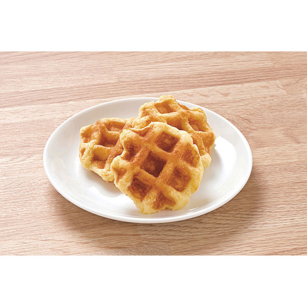 日本リッチ ケ)業務用 NベルギーワッフルS焼成品 90720 1ケース 18G×10