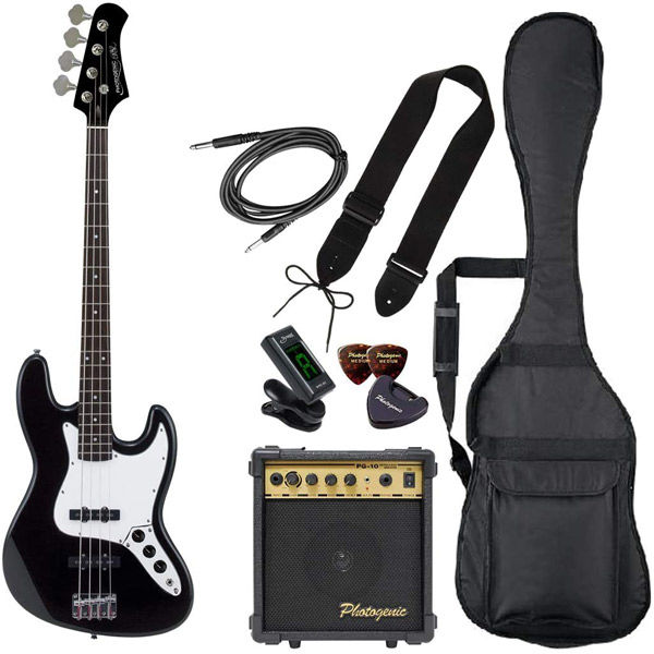 Photo Genic フォトジェニック エレキベース JB-240/HBK ライトセット