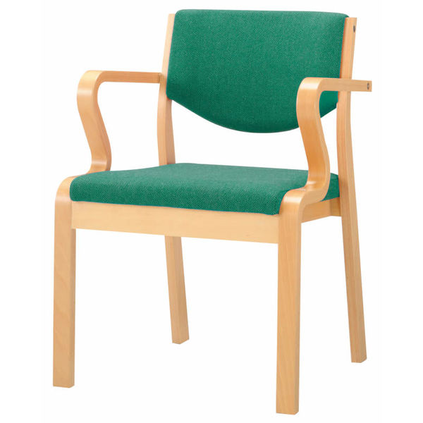ライオン事務器 木製イスNo.631FGグリーン 49885（直送品） - アスクル