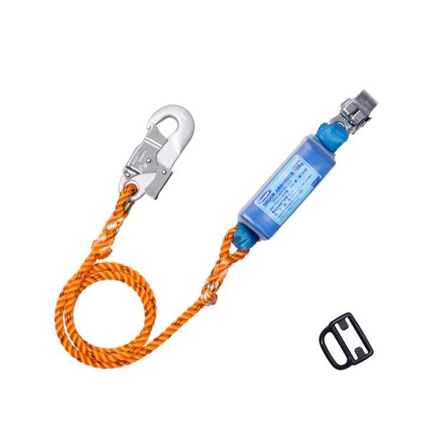 藤井電工 フルハーネス用ランヤード(小口径) アルミ合金製フック 130kg