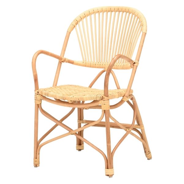 軒先渡し】HIKRI HALF POLISH ラタン チェア RAG-600 1脚（直送品