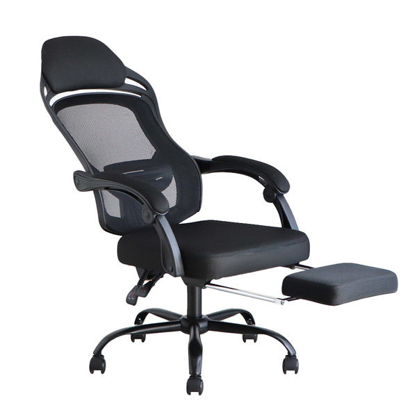 軒先渡し】東馬 FT メッシュオフィスチェア ブラック 54684790 1脚