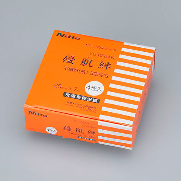 ニトムズ 優肌絆(肌)25mm×7M 4個入 3252S 1箱(4巻入) サージカルテープ