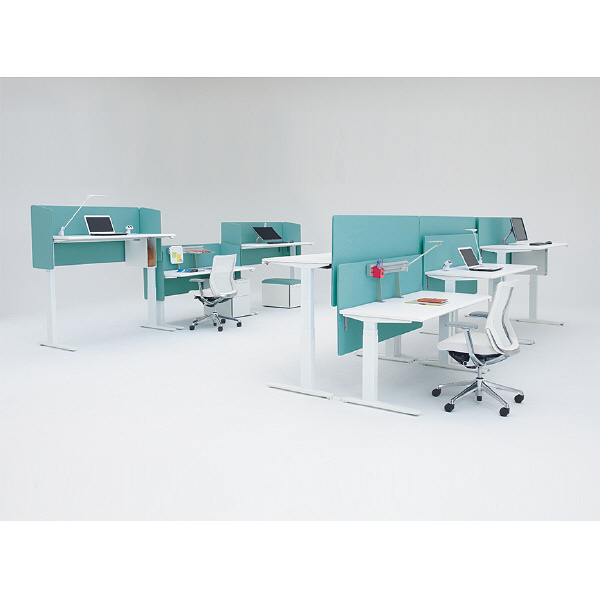 オカムラ スイフト スタンディングデスク 専用ワゴン 3段 ホワイト 幅