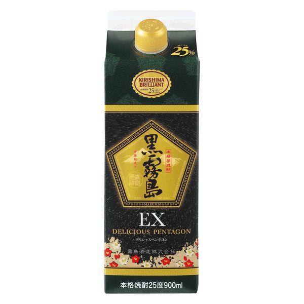 黒霧島EX 25度 900ml パック 1セット（1本×6） 芋焼酎 霧島酒造 - アスクル