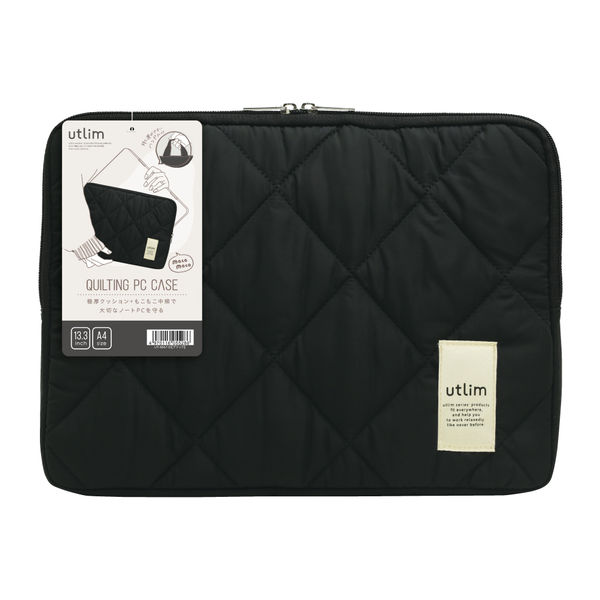 ソニック キルティング ノートPCケース ユートリム ブラック 13.3