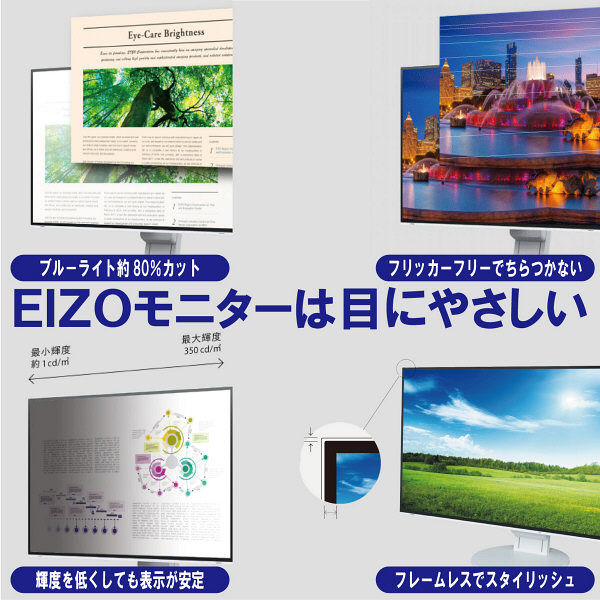 EIZO 24.1インチワイド液晶モニターFlexScan EV2456-WT WUXGA/HDMI