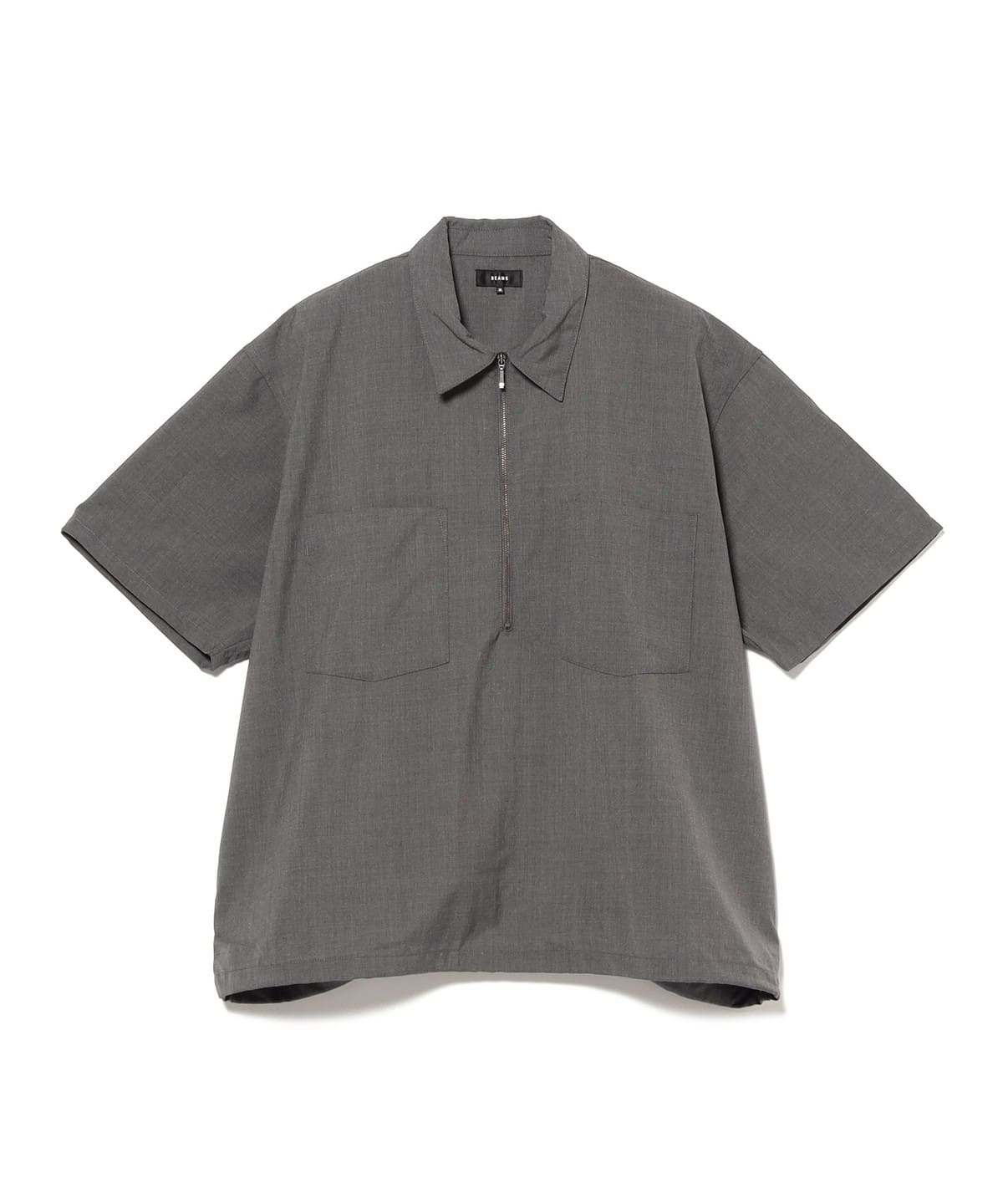 BEAMS（ビームス）ハーフジップ プルオーバー シャツ（シャツ